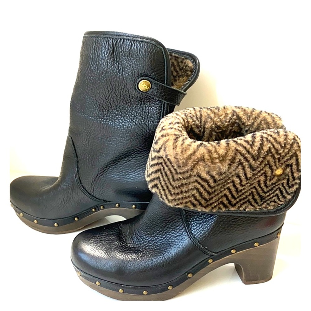 Size 5 leather UGG high ankle boots